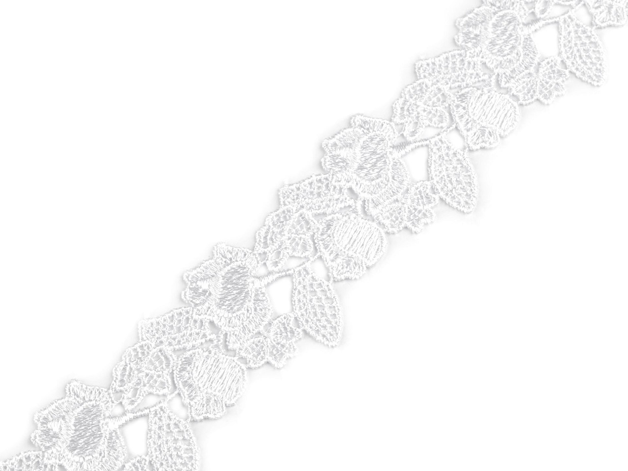 Dantelă guipure latime 45 mm - Alb zăpadă (1 Metru)