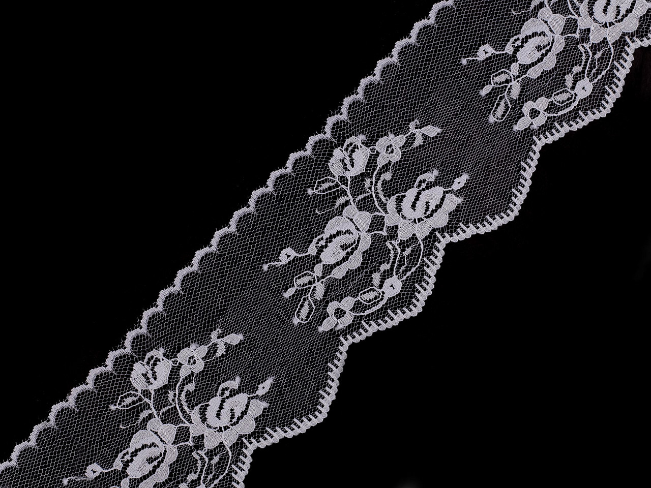 Dantela din nailon latime 65 mm - Alb (1 Metru)