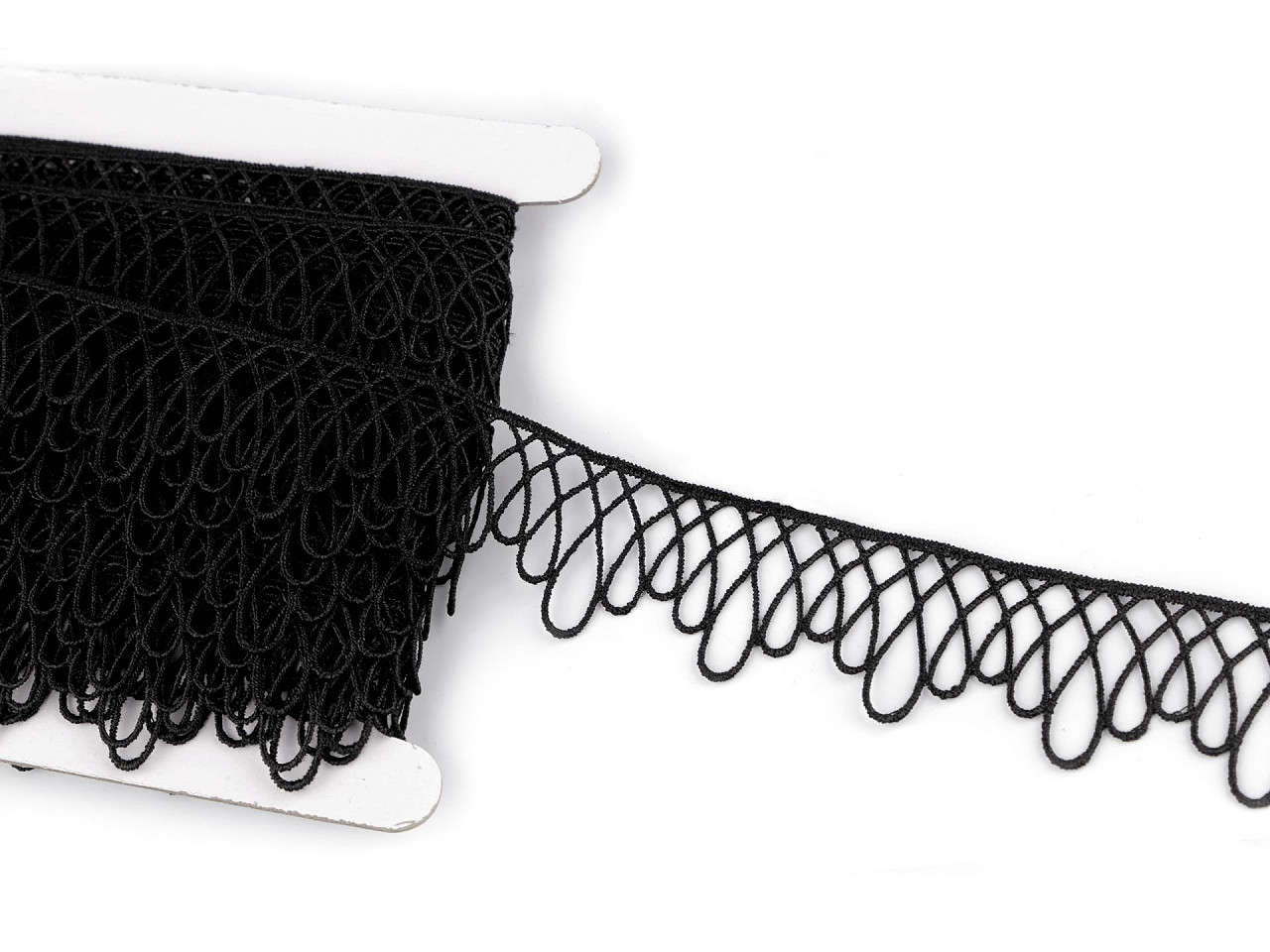 Dantelă guipure minimalistă, lățime 30 mm - Alb (1 Metru)