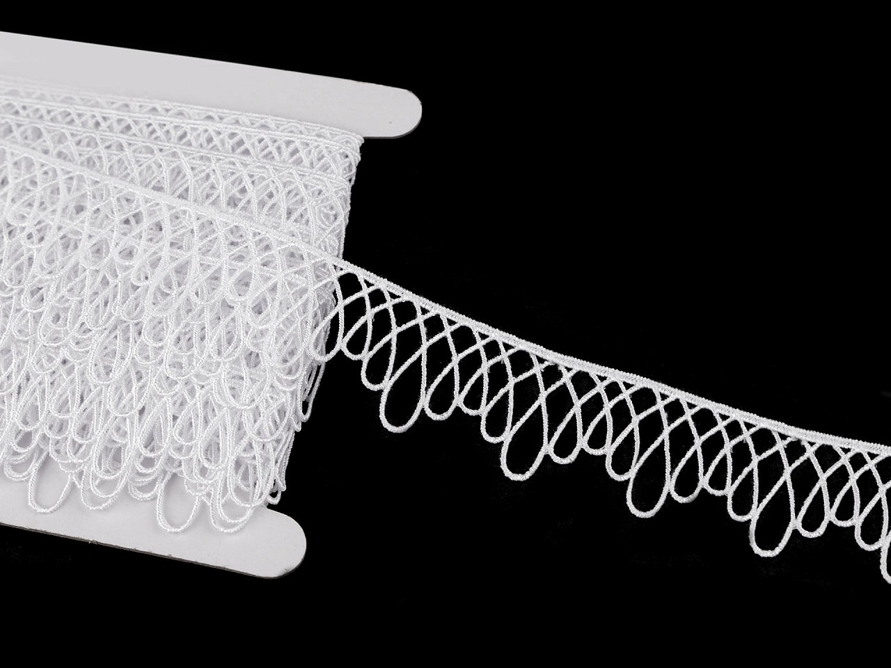 Dantelă guipure minimalistă, lățime 30 mm - Alb (1 Metru)