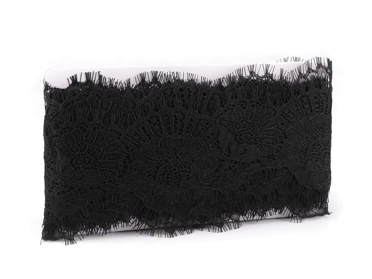 Dantelă franceză lățime 10 cm - Negru (27 Metri)