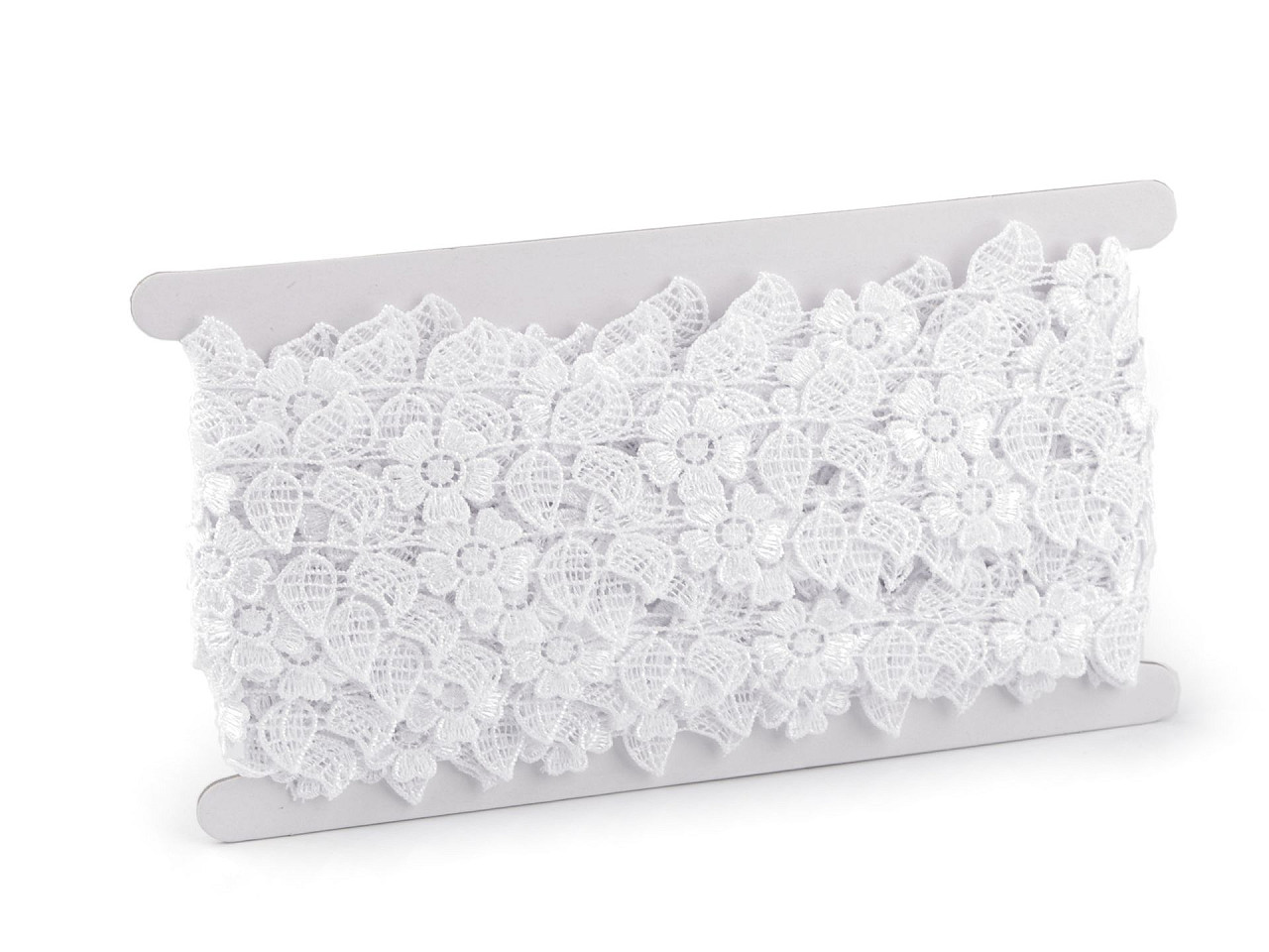 Dantelă guipure lățime 35 mm - Alb (1 Metru)