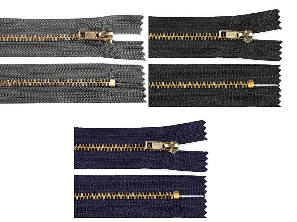 Fermoar metalic nedetașabil, no 4 lungime 16 cm - Gri hematit (1 Bucată)