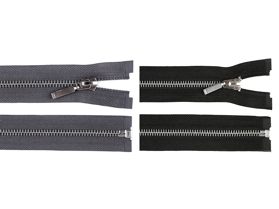 Fermoar metalic detașabil, no 5 lungime 70 cm - Negru (1 Bucată)