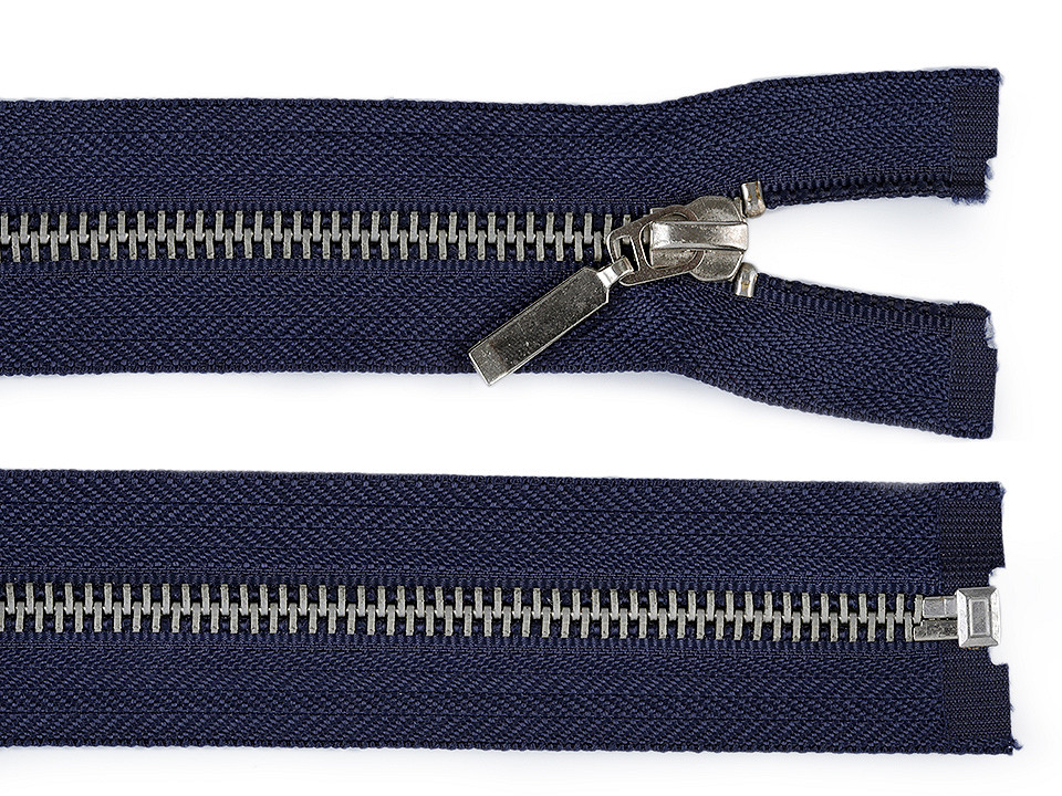 Fermoar metalic detașabil, no 5 lungime 80 cm - Albastru închis (10 Bucăți) Fermoar metalic detașabil, no 5 lungime 80 cm - Albastru închis (10 Bucăți)