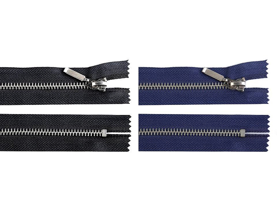 Fermoar metalic nedetașabil jeans, no 5 lungime 16 cm - Albastru închis (10 Bucăți)