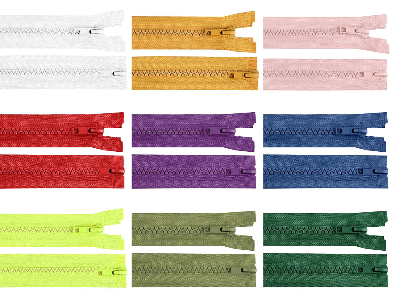 Fermoar plastic detașabil, două cursoare, no 5 lungime 80 cm - Bej (1 Bucată)