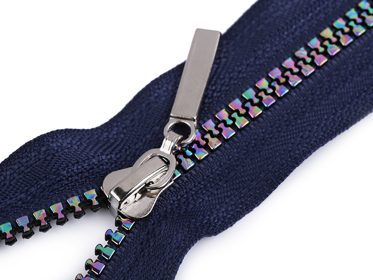 Fermoar plastic, efect curcubeu, no 5 lungime 50 cm - Roșu (1 Bucată)