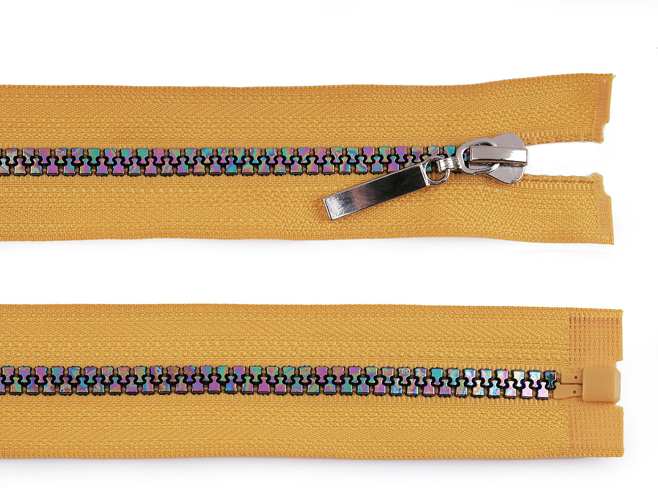 Fermoar plastic, efect curcubeu, no 5 lungime 70 cm - Roșu (1 Bucată)