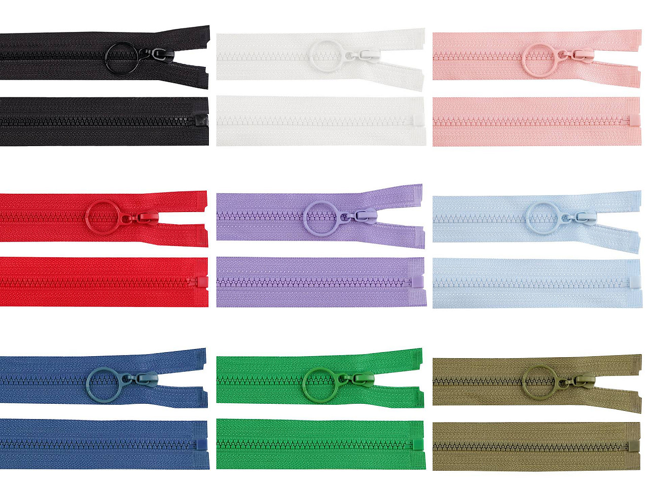 Fermoar plastic no 3 detasabil lungime 60 cm - Albastru închis (1 Bucată)