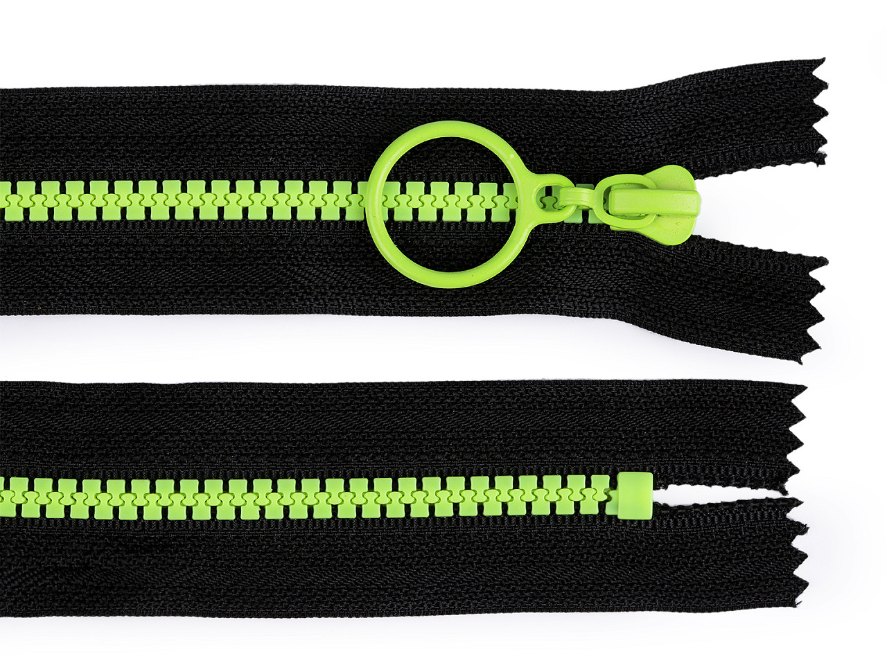 Fermoar plastic colorat  no 5 lungime 20 cm - Negru (1 Bucată)