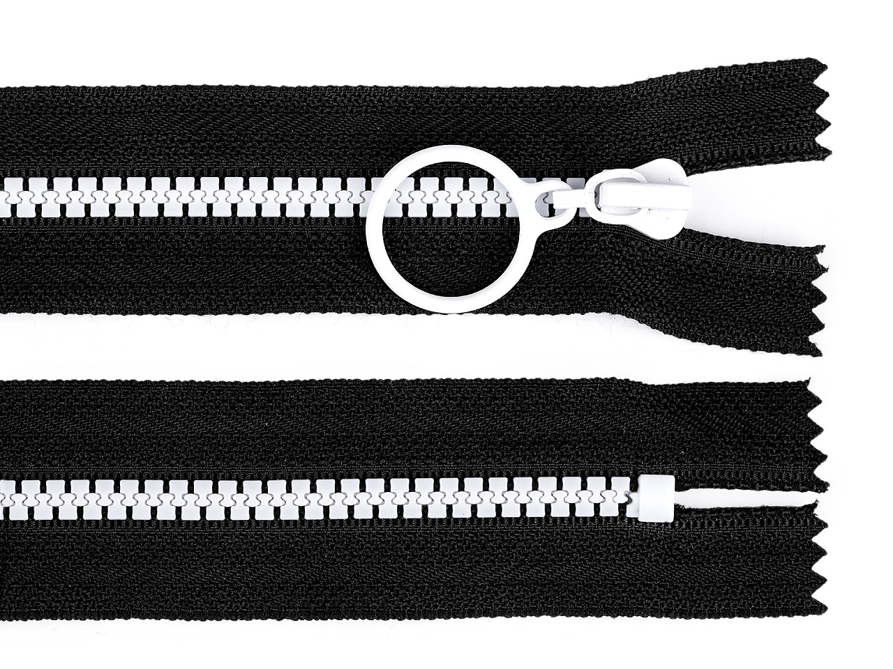 Fermoar plastic colorat  no 5 lungime 20 cm - Negru (1 Bucată)