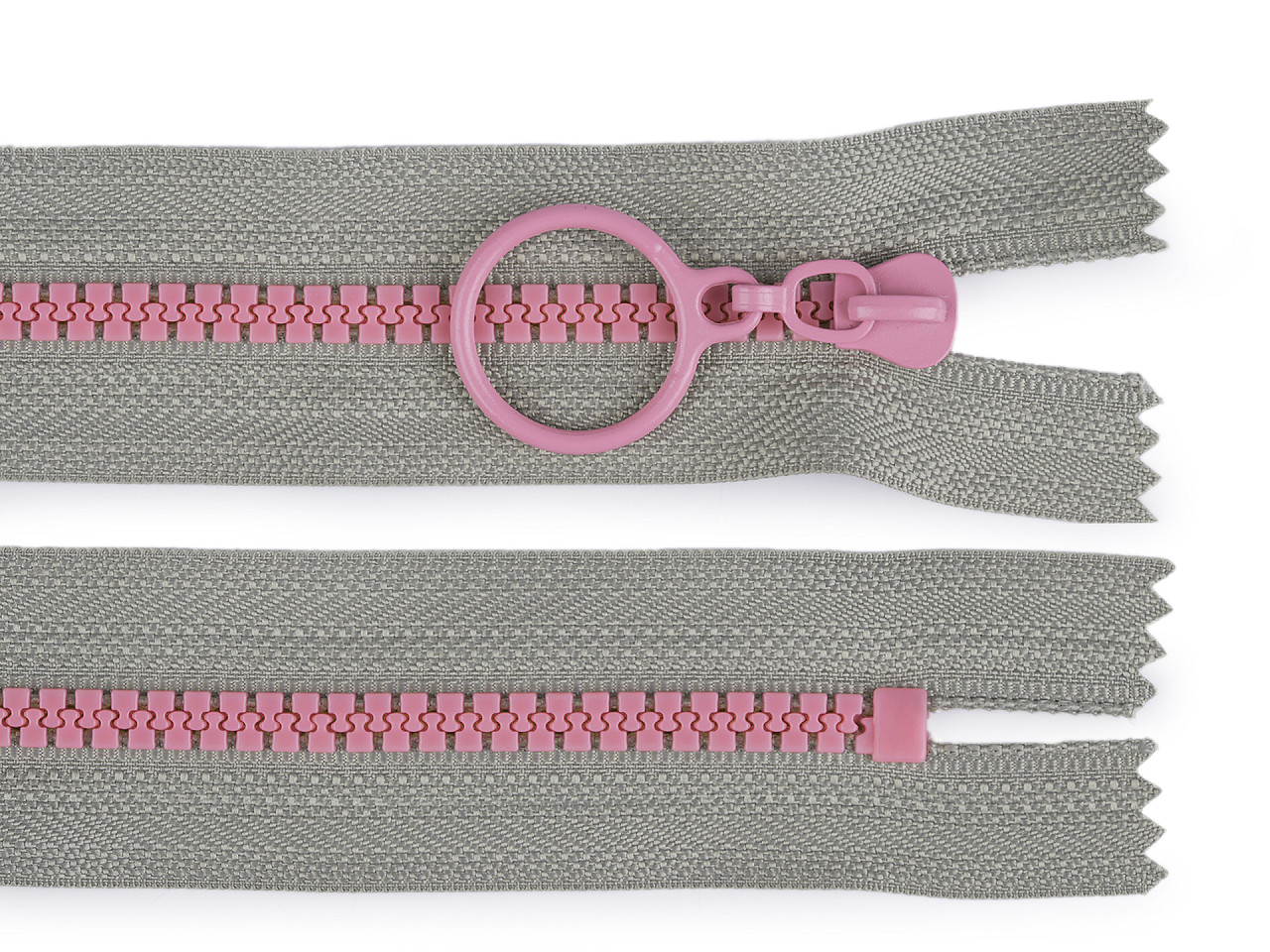 Fermoar plastic colorat  no 5 lungime 20 cm - Negru (1 Bucată)