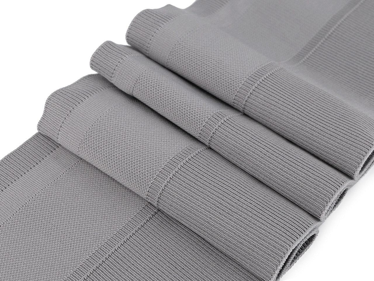 Betelie / bandă tricot elastic cu tunel pentru șnur, 14x90 cm - Negru (1 Bucată)