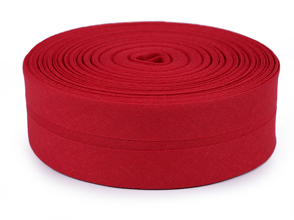 Bandă bias din bumbac, lățime 40 mm - Alb (25 Metri)