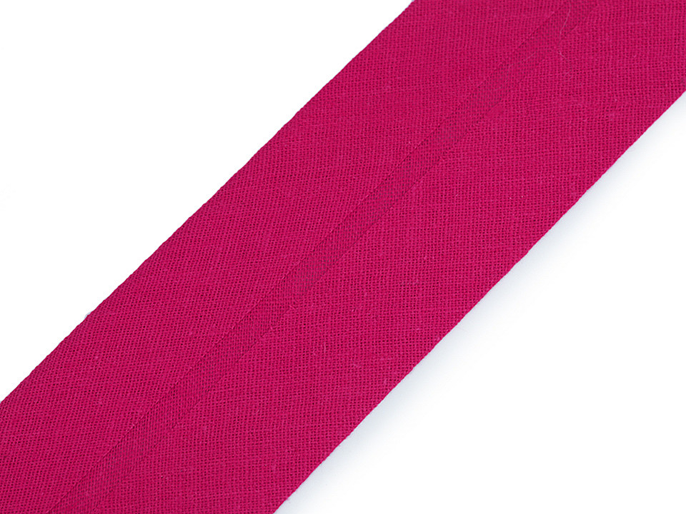 Bandă bias din bumbac, lățime 40 mm - Alb (25 Metri)