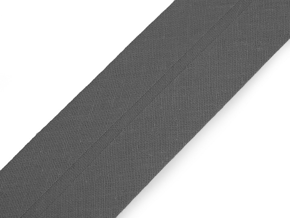 Bandă bias din bumbac, lățime 40 mm - Alb (25 Metri)