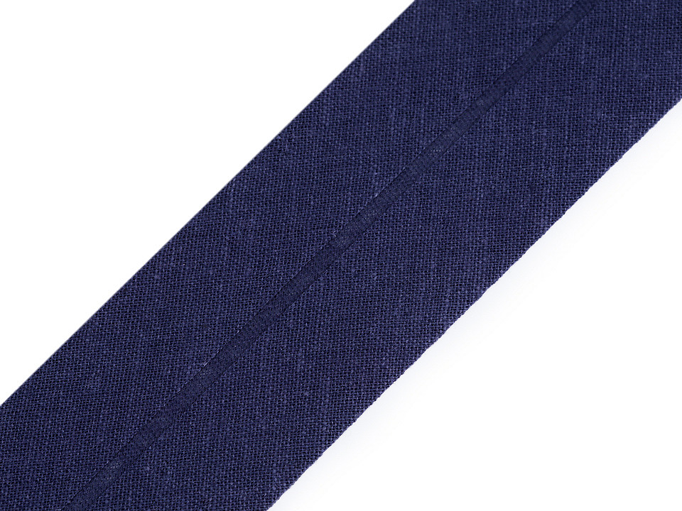 Bandă bias din bumbac, lățime 40 mm - Alb (25 Metri)