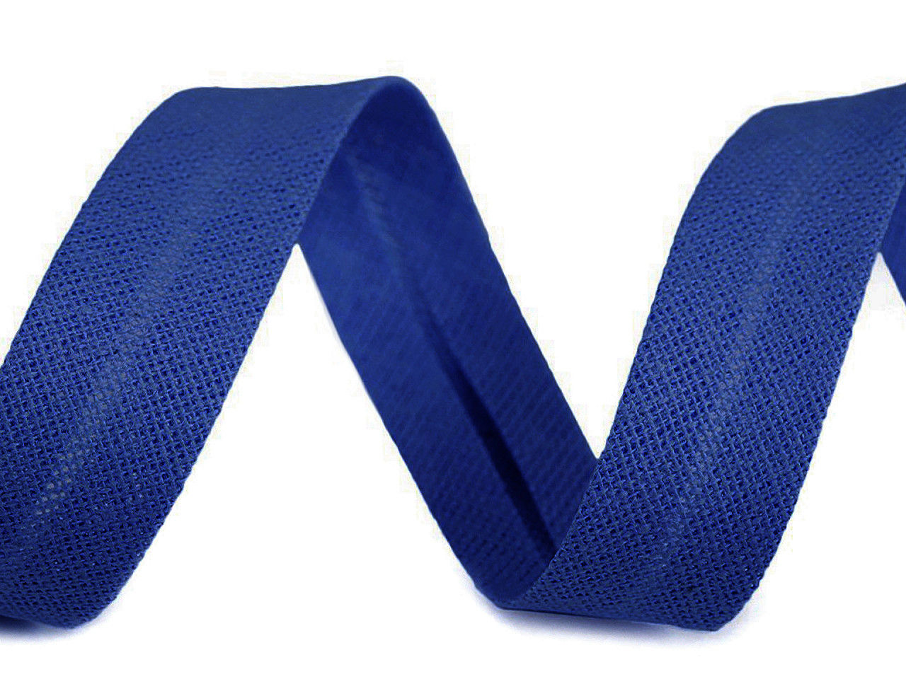 Bandă bias din bumbac, lățime 18 mm - Albastru berlin (1 Metru)