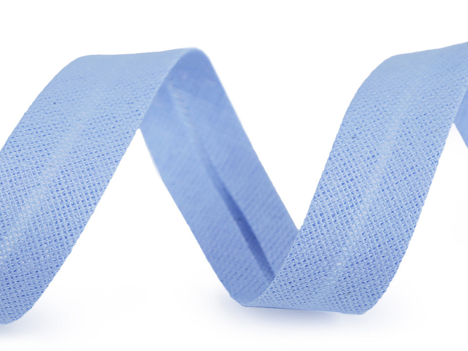 Bandă bias din bumbac, lățime 20 mm - Alb (1 Metru)