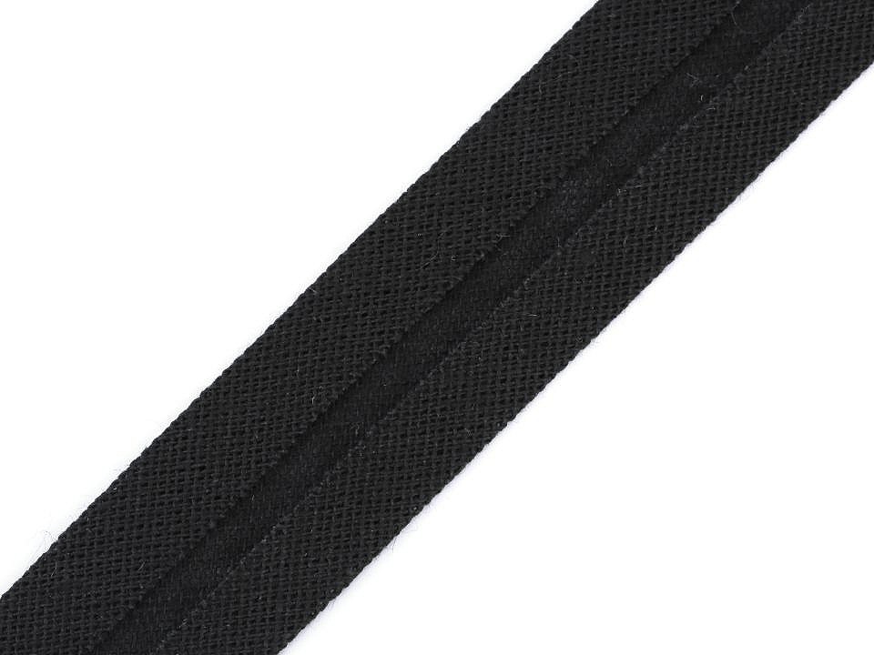 Bandă bias din bumbac, lățime 20 mm - Alb (1 Metru)