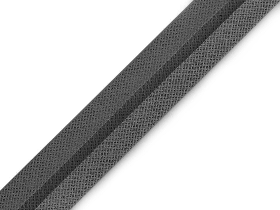 Bandă bias din bumbac, lățime 16 mm - Gri neutral (50 Metri) Bandă bias din bumbac, lățime 16 mm - Gri neutral (50 Metri)