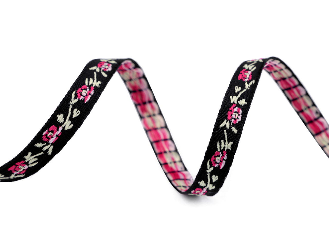 Panglică țesută, 9 mm - Albastru întunecat (18 Metri)