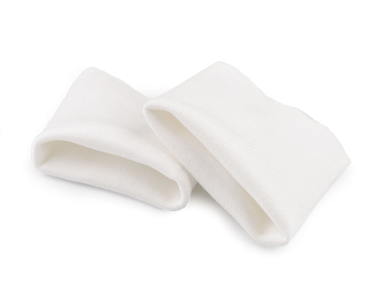 Tricot din bumbac elastic pentru mâneci lățime 14 cm - Crem foarte deschis (1 Pereche)