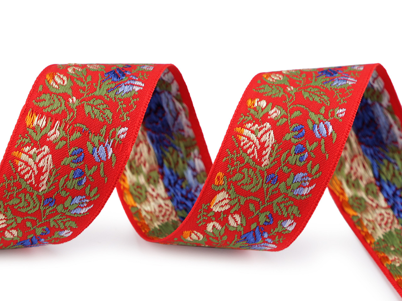 Panglică țesută 33 mm - Roșu (1 Metru)