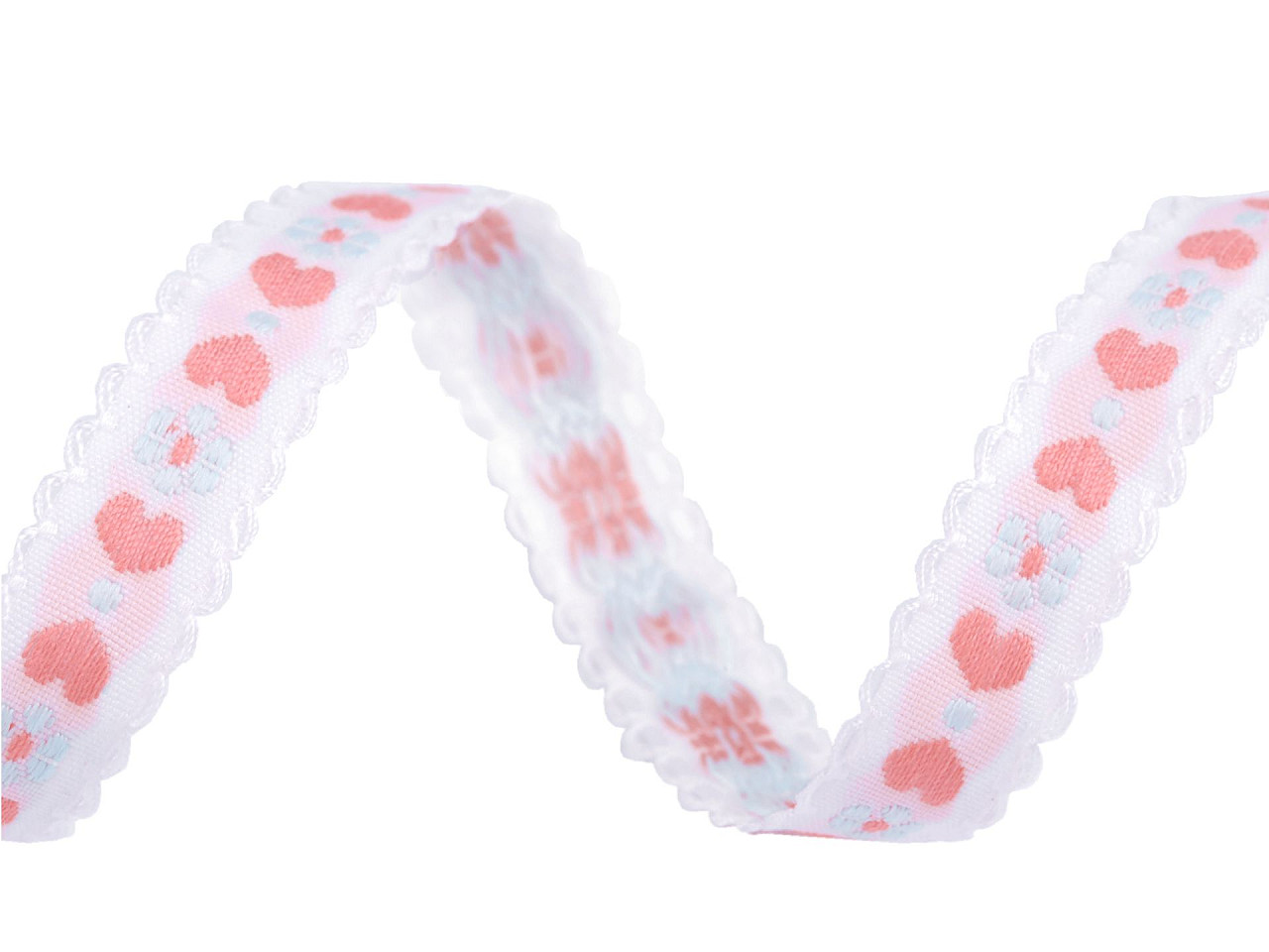 Panglică țesută 10 mm - Alb (1 Metru)