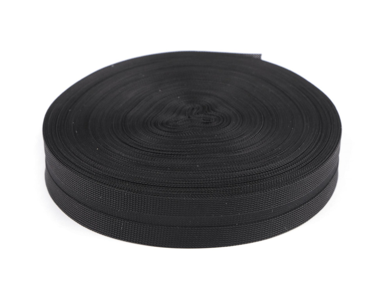Bandă bias / bordură din poliamidă lățime 20 mm - Negru (100 Metri) Bandă bias / bordură din poliamidă lățime 20 mm - Negru (100 Metri)