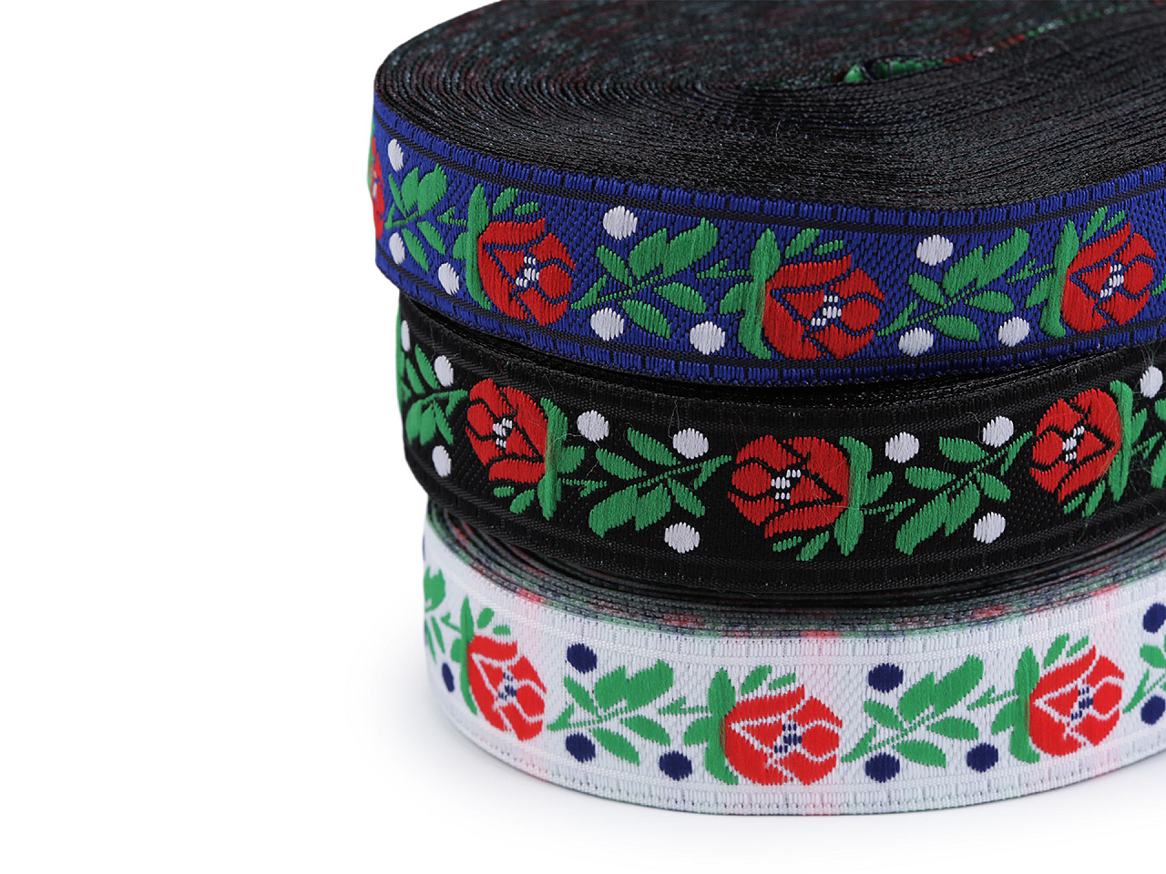 Banda cu motiv tradițional lățime 18 cm - Negru (20 Metri)