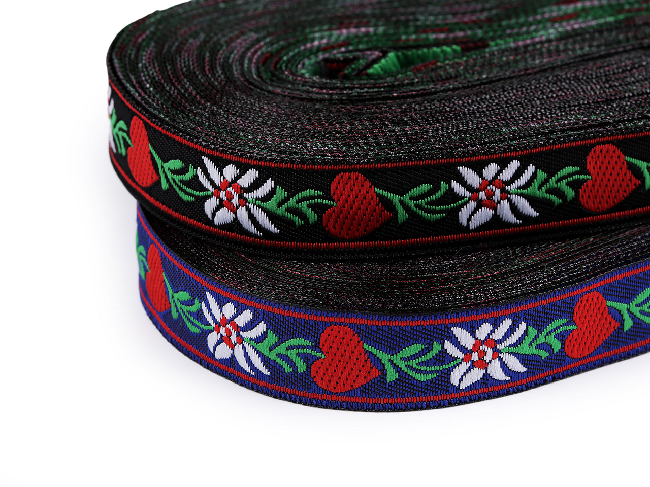 Banda cu motiv tradițional lățime 15 cm - Negru (18 Metri)