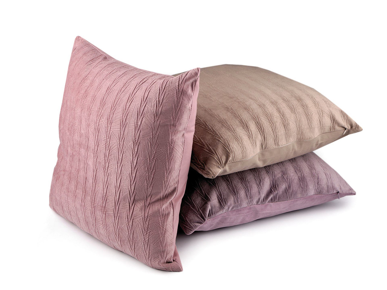 Față de pernă din catifea 45x45 cm - Roz vintage (2 Bucăți)