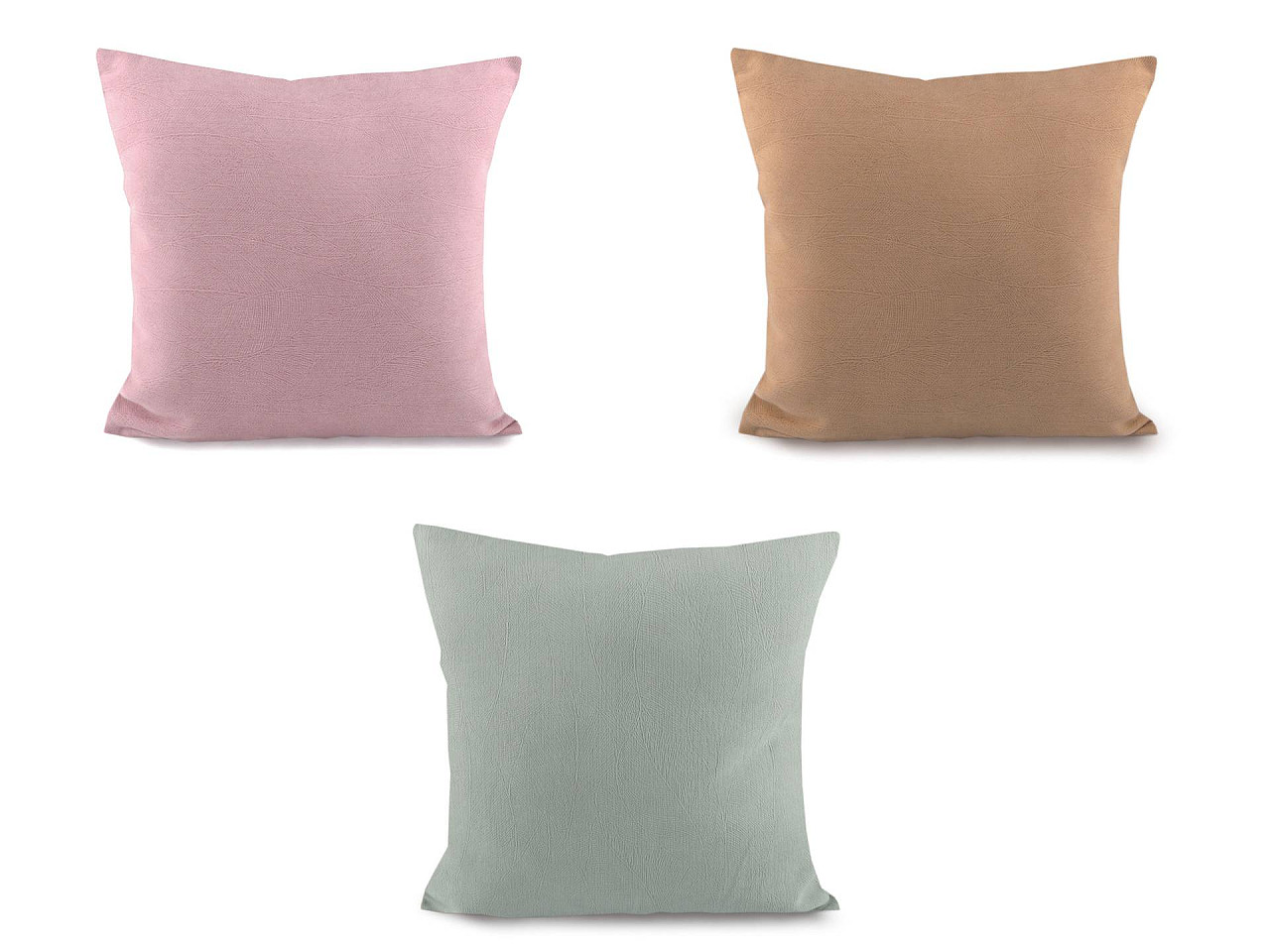 Față de pernă, culoare uni, cu model delicat, 45x45 cm - Roz antic deschis (2 Bucăți)