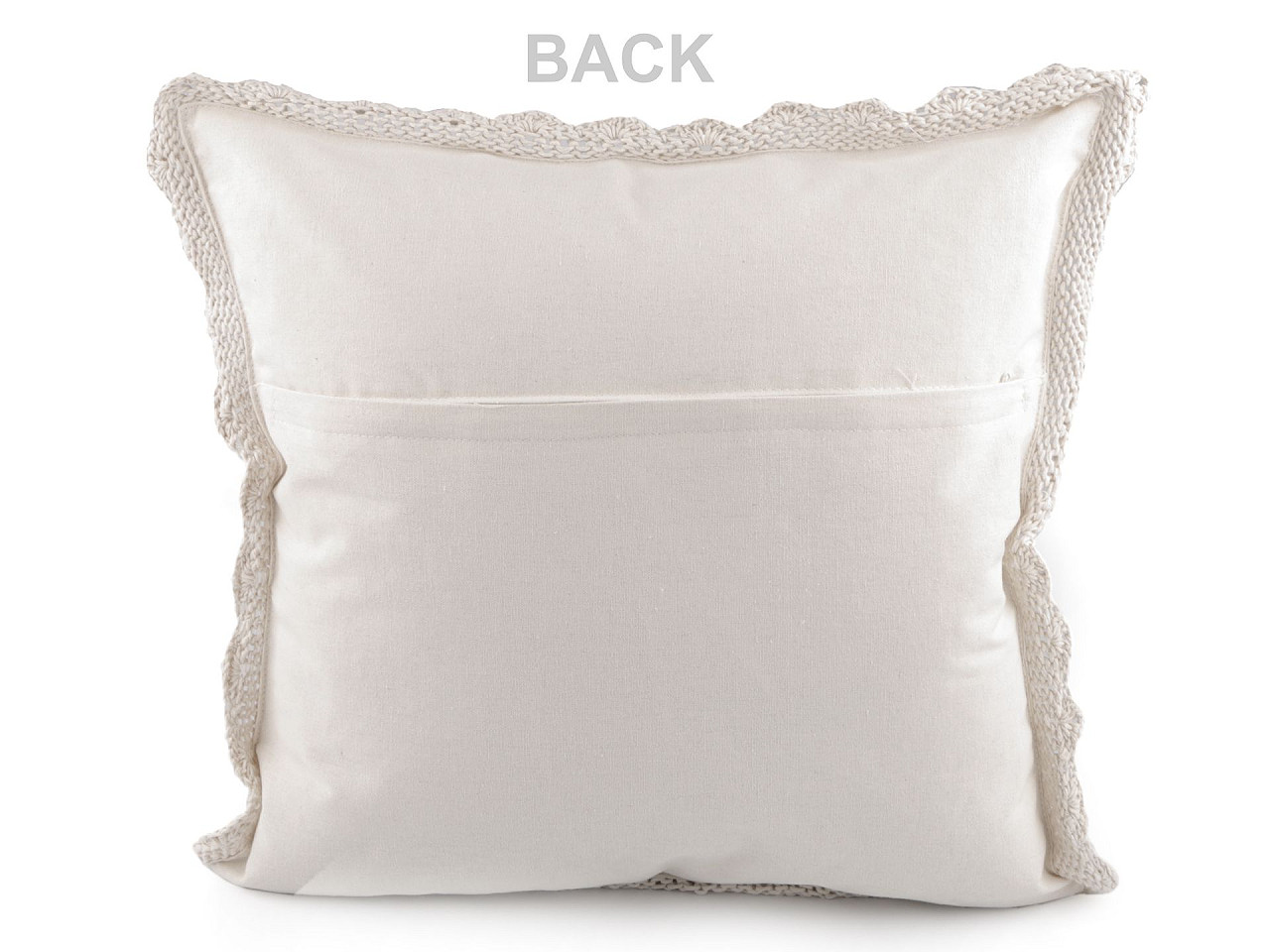 Față de pernă tricotată, bumbac 45x45 cm - Ecru deschis (2 Bucăți)