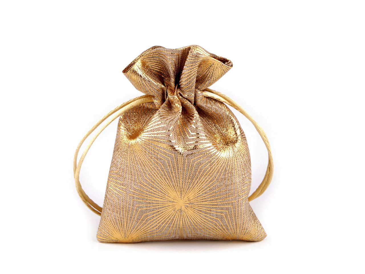 Săculeț cadou 13x18 cm - Auriu (10 Bucăți)