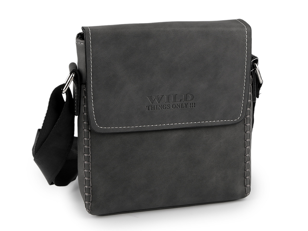 Geantă crossbody bărbătească 19x20 cm - Gri închis (1 Bucată)