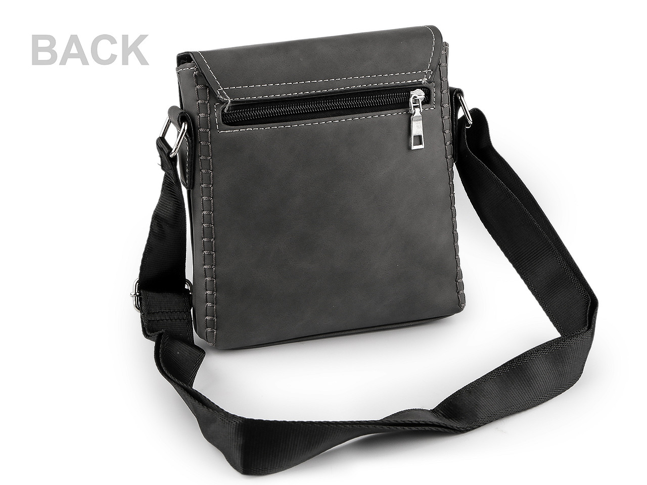 Geantă crossbody bărbătească 19x20 cm - Gri închis (1 Bucată)