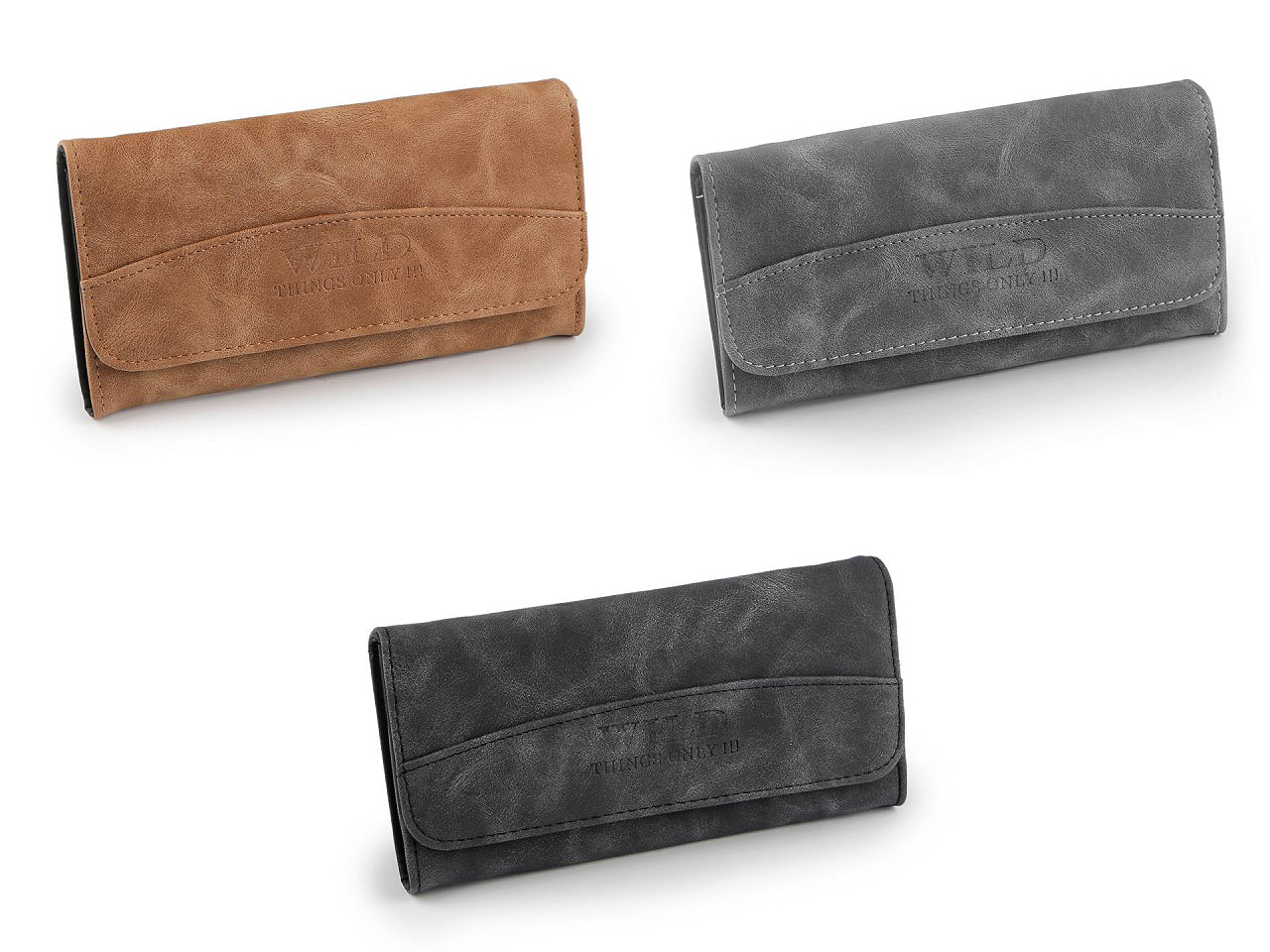 Portofel de damă 10x19 cm - Gri închis (1 Bucată)