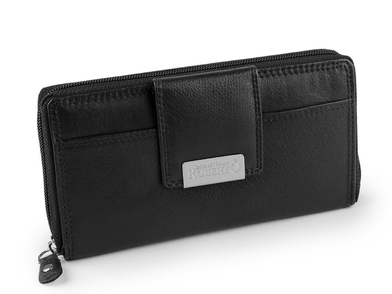 Portofel din piele pentru femei 10x18 cm - Negru (1 Bucată)