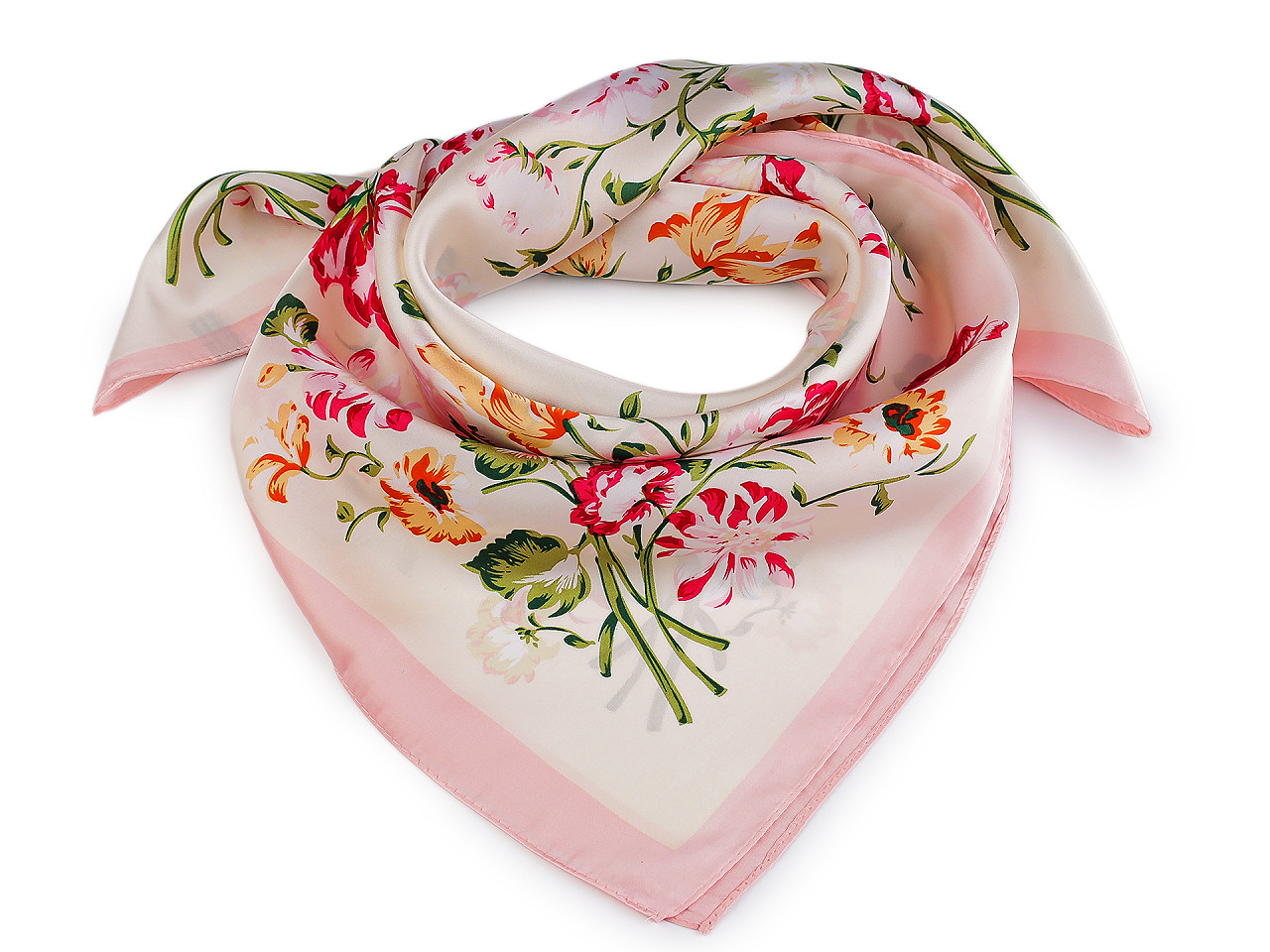 Eșarfă satinată 65x65 cm - Galben (1 Bucată)