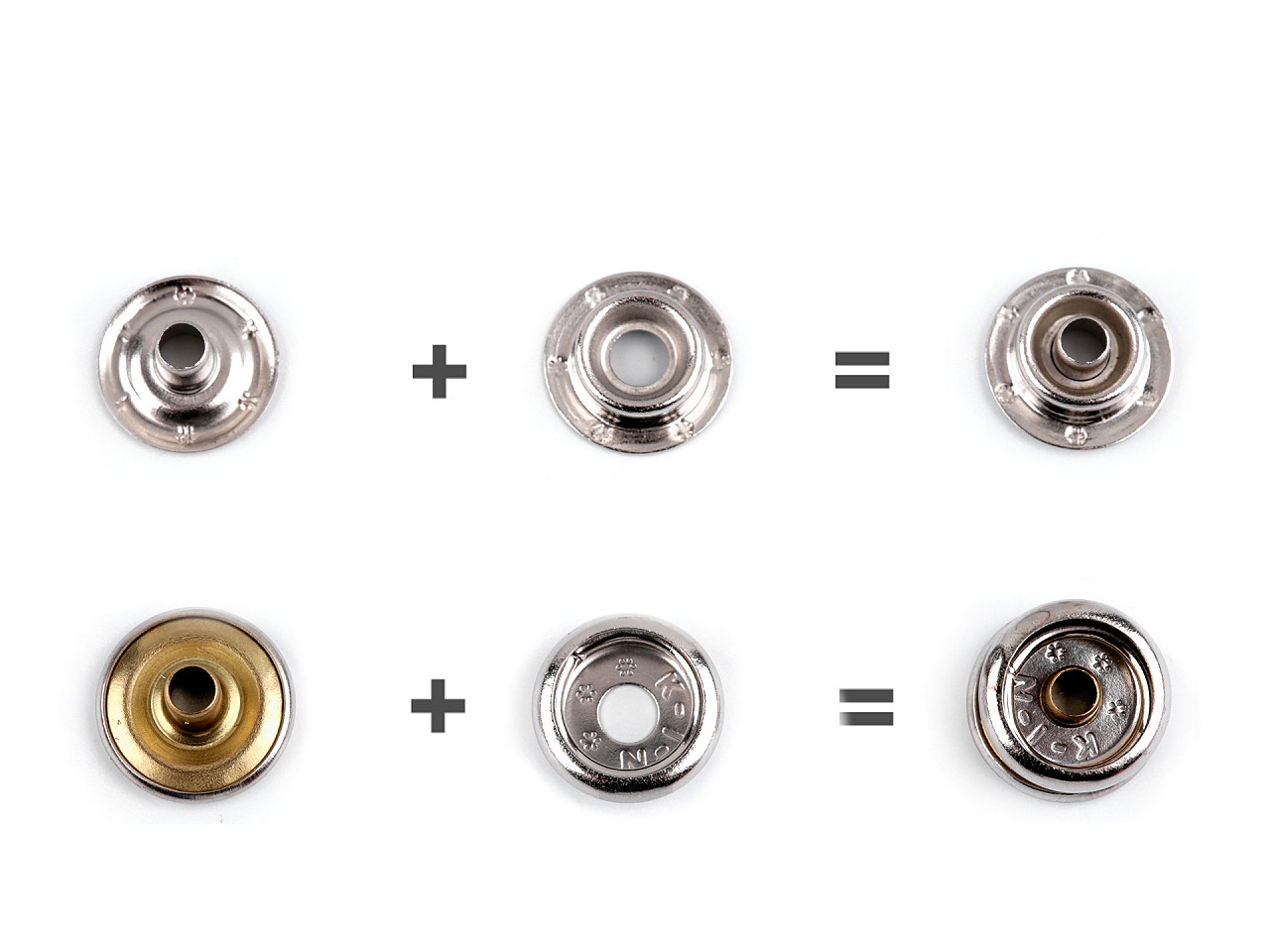 Capse metalice, finisaj argintiu,ø15 mm - Nichel (100 Bucăți)