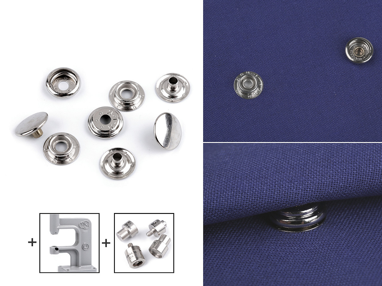 Capse metalice, finisaj argintiu,ø15 mm - Nichel (100 Bucăți)