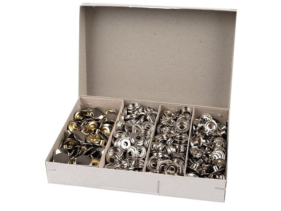 Capse metalice, finisaj argintiu,ø15 mm - Nichel (100 Bucăți)