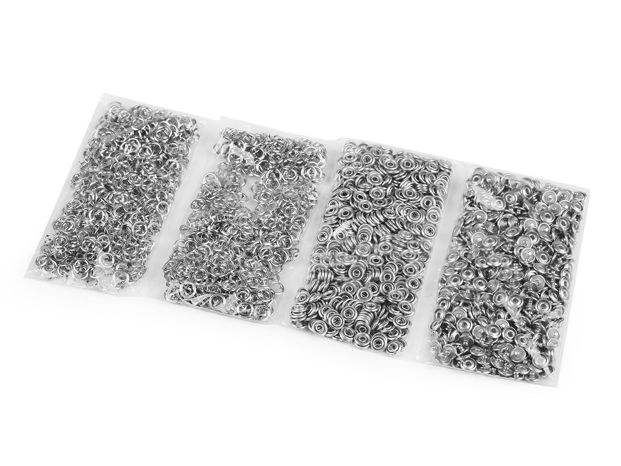 Capse metalice, ø10 mm - Nichel (500 Seturi)