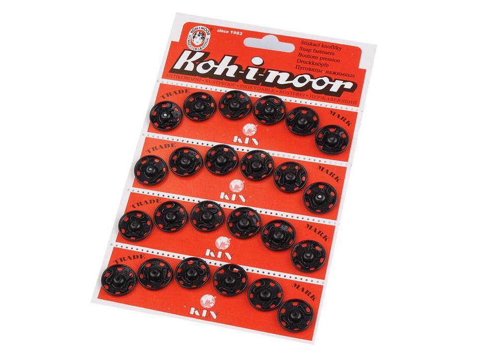 Capse metalice de cusut, mărimea 7 - Negru (4 Carduri)