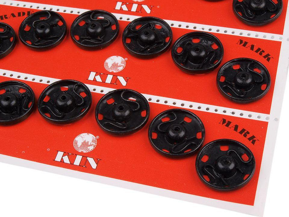 Capse metalice de cusut, mărimea 7 - Negru (4 Carduri)