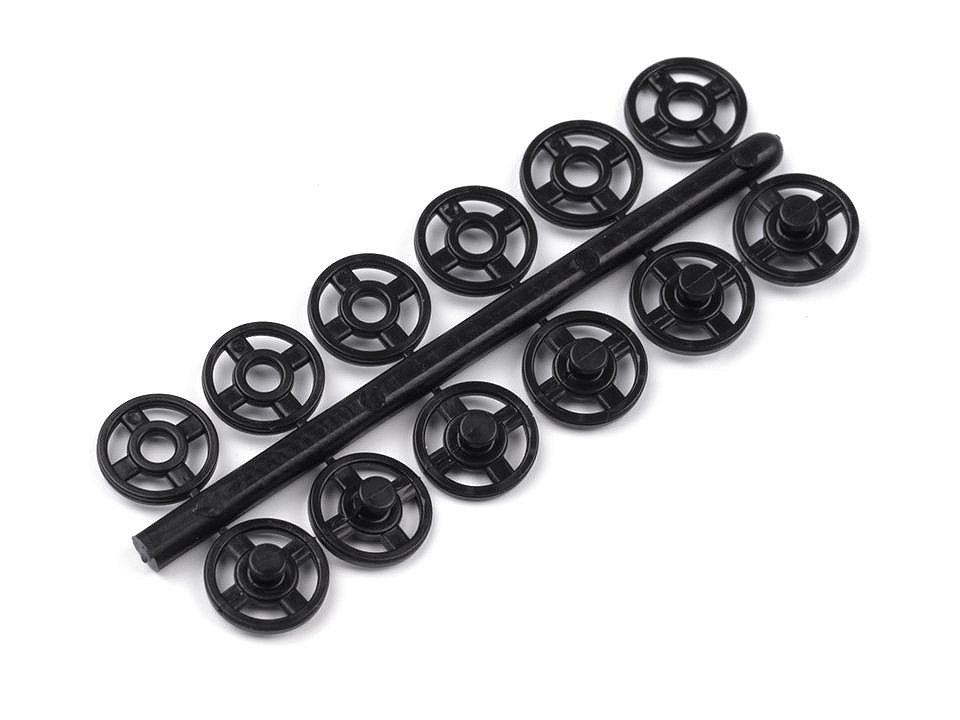 Capse de cusut din plastic, ø7 mm - ø15 mm - Transparent (50 Buchete)