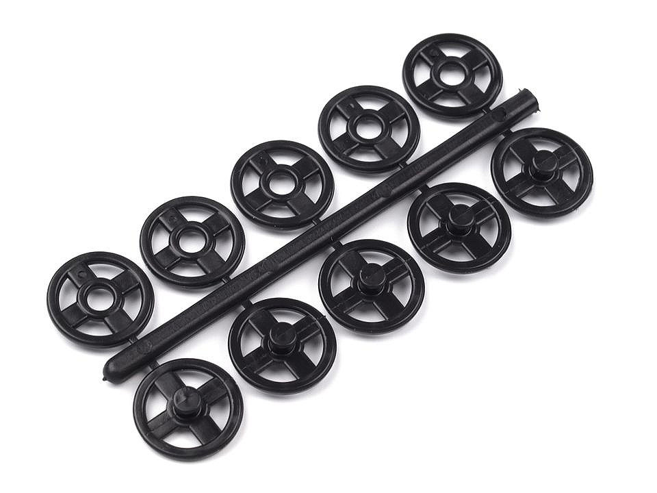 Capse de cusut din plastic, ø7 mm - ø15 mm - Transparent (50 Buchete)